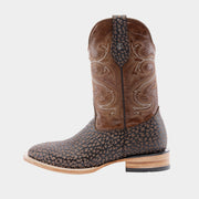 H1071 - Bota bulldog cuello toro café/cajeta